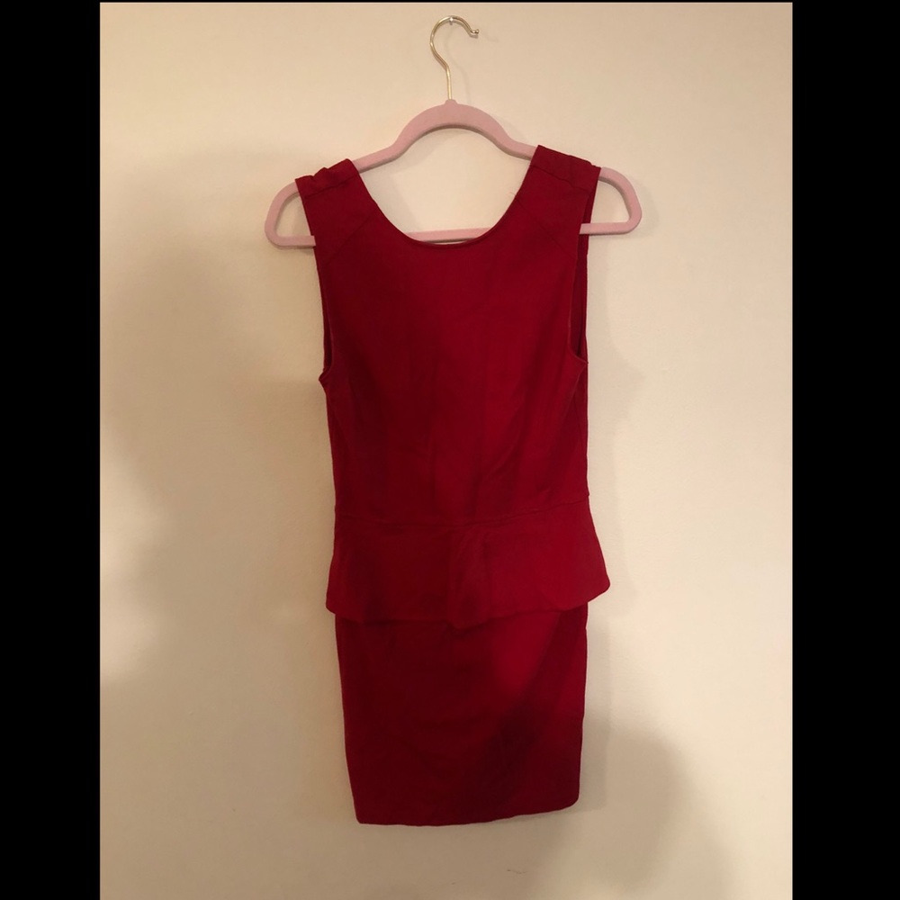 Red Peplum Dress